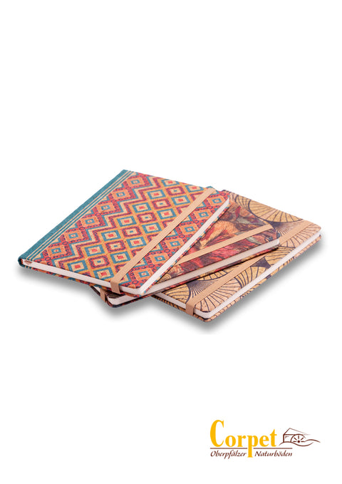 Corpet Cork Notizblock Meran - A5 Format 900064 | Red Flower