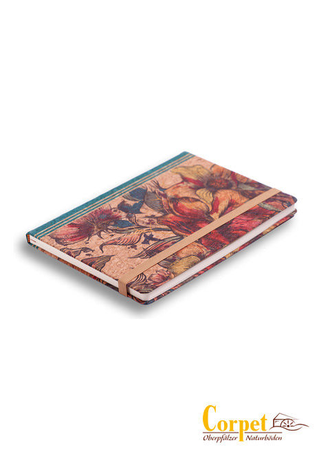 Corpet Cork Notizblock Meran - A5 Format 900064 | Red Flower