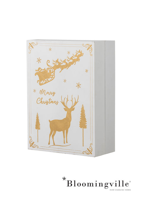 Bloomingville Elimar Kalender mit Licht | Weiá, Sperrholz 82061119