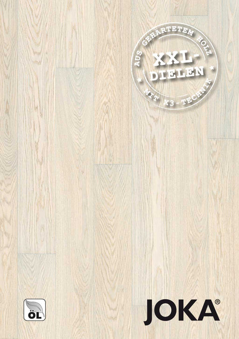 JOKA Naturholzböden 500 Eiche crystal geb. Elegance V4 | Landhausdiele XXL Ativo x3 AE065