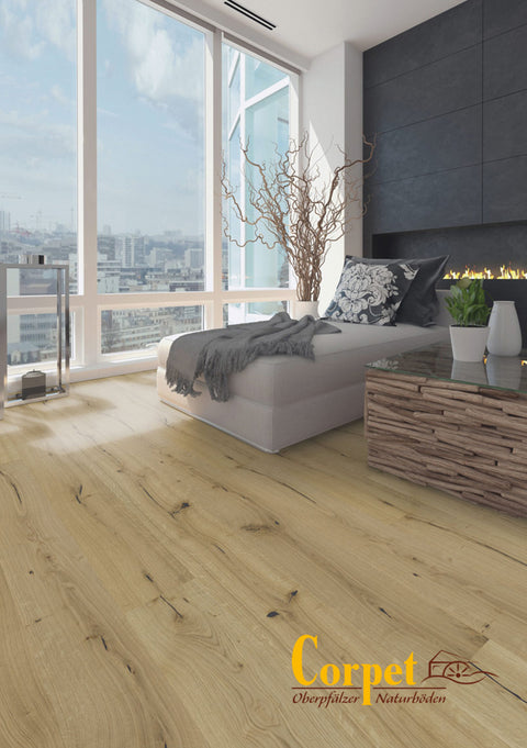 Corpet Oberpfälzer Parkett Castellan rustic Klickvariante | PA549 Salamanca gebürstet naturgeölt