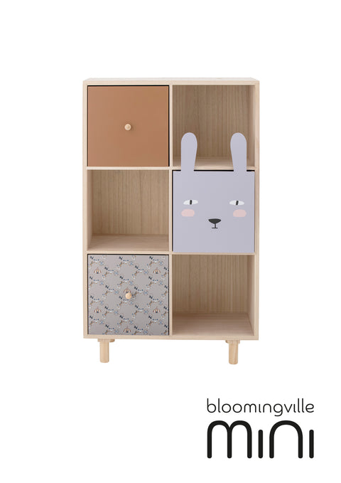 Bloomingville MINI Calle Bücherregal mit Schubladen | Natur Paulownia 82054166
