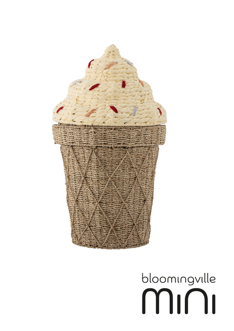 Bloomingville MINI Cillie Korb mit Deckel | Natur Wasserhyazinthe 82058125