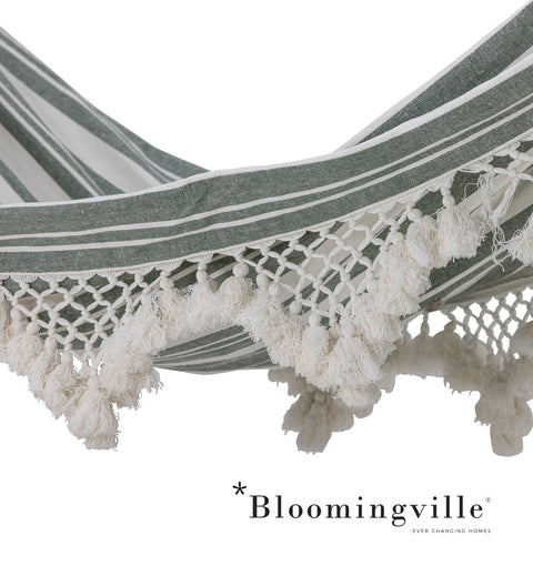 Bloomingville Cruz Hängematte | Grün Baumwolle 82058260