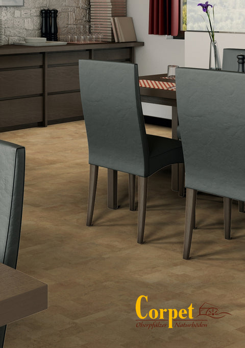 Korkbodenbelag, Designkork, Bio Boden, Klicksystem, Corpet Cork, Wohnbereich, privat