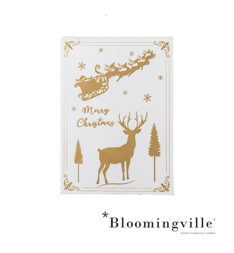 Bloomingville Elimar Kalender mit Licht | Weiá, Sperrholz 82061119