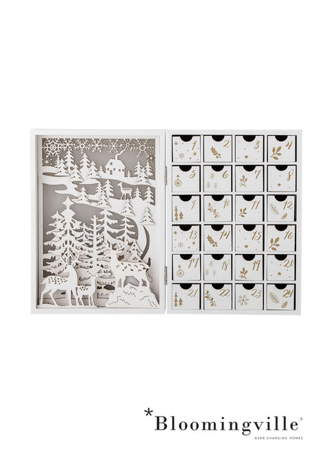 Bloomingville Elimar Kalender mit Licht | Weiá, Sperrholz 82061119