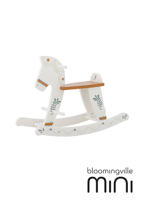 Bloomingville MINI Ruddy Schaukelspielzeug Pferd | Weiß MDF 82062080